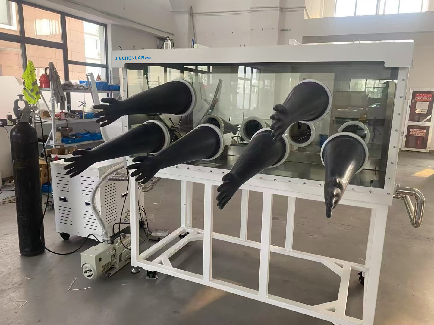 定制多工位手套箱，双面多人手套箱